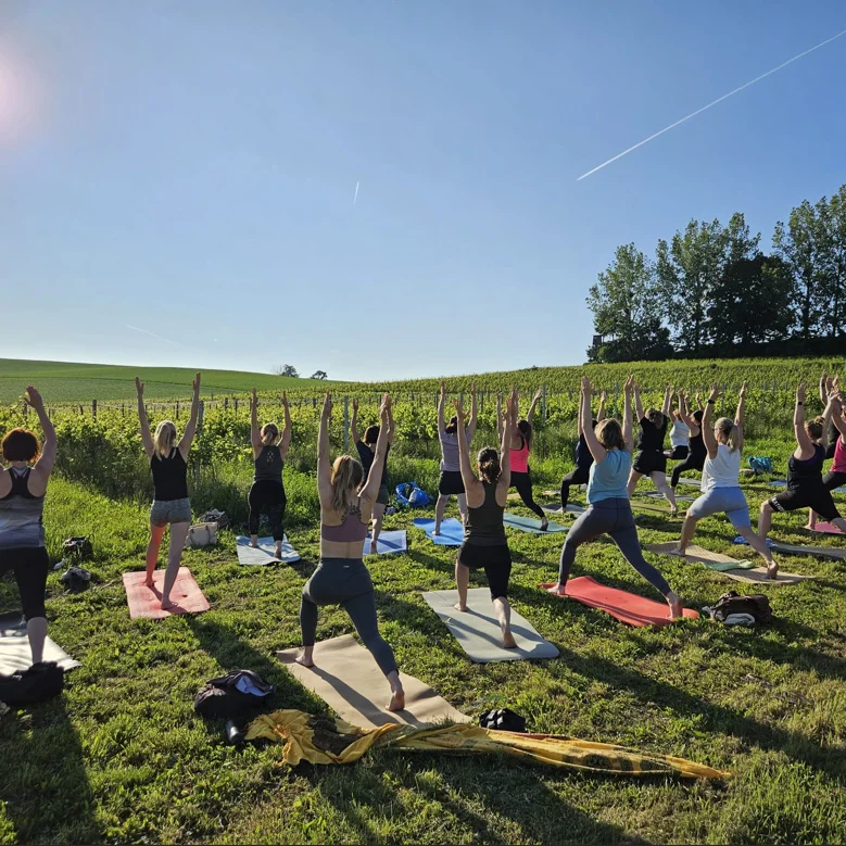 Yoga im 95Tage Weingarten in Gumpolding