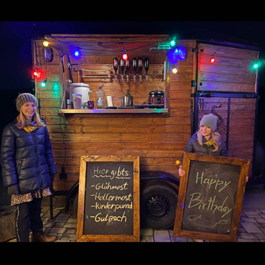 Mobile Bar für Weihnachtsmarkt und Gartenparty