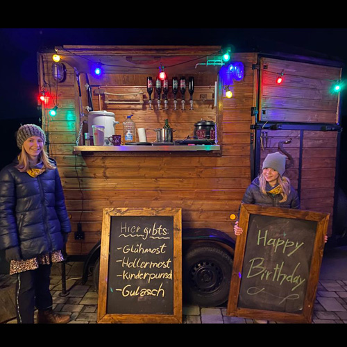 Mobile Bar für Weihnachtsmarkt und Gartenparty