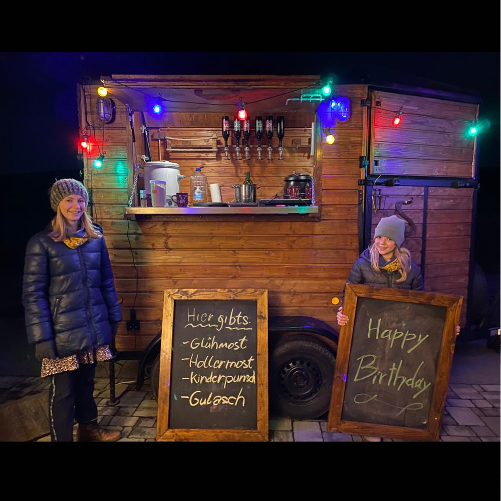 Mobile Bar für Weihnachtsmarkt und Gartenparty