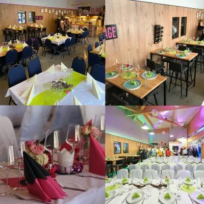 Bileder von vier unterschiedlich gestalteten Events am Hof bei Weinbau Eschlböck