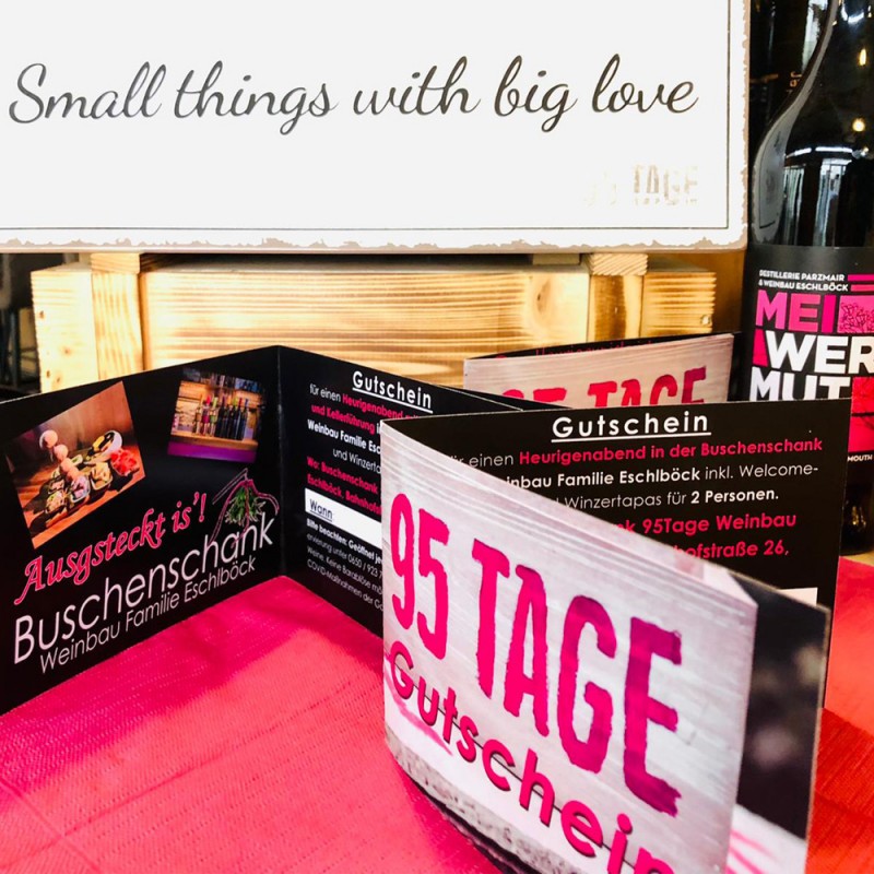 Geschenk Gutschein für einen Heurigenabend bei Weinbau Eschlböck